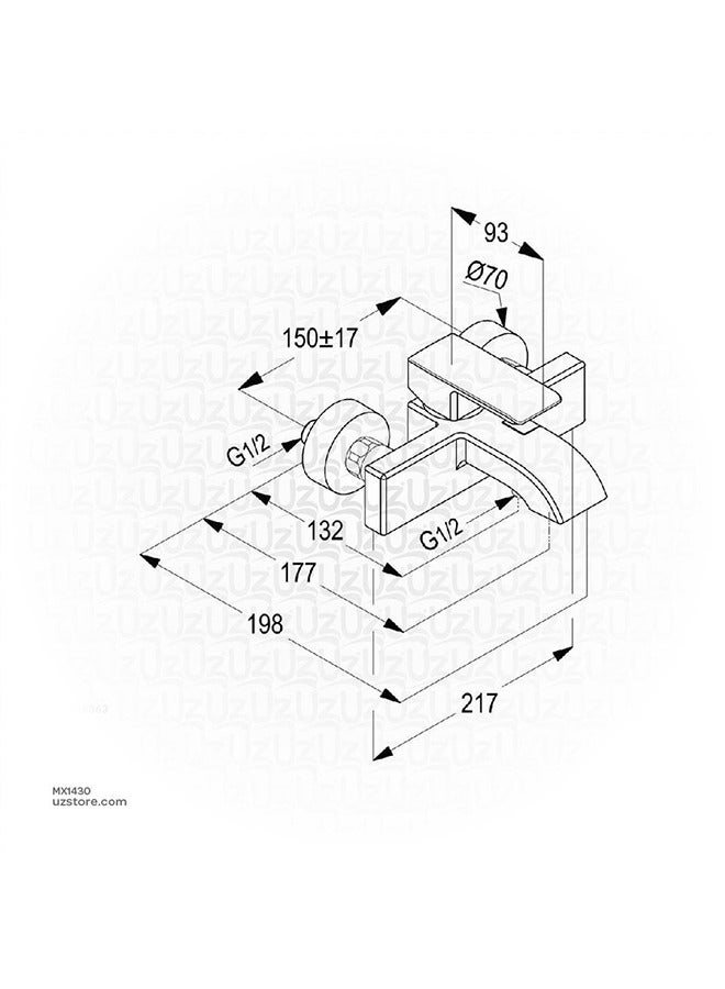 كلودي خلاط بانيو روز جولد RAK 14102 - Image 3