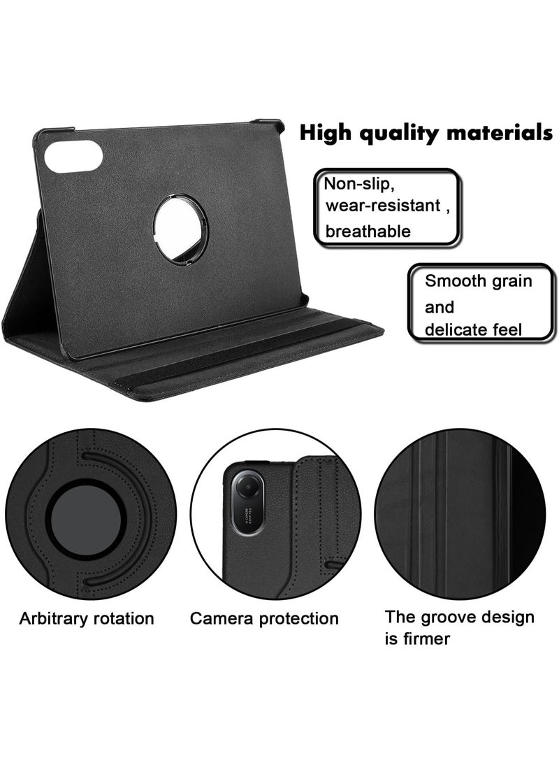 erorex Compatible with Honor Pad X9 and X8 Pro 11.5 Inch 2023 Case Cover Full Coverage Leather PU Flip Case with Rotating Folding Stand Auto Sleep Wake Rugged Black - Image 4