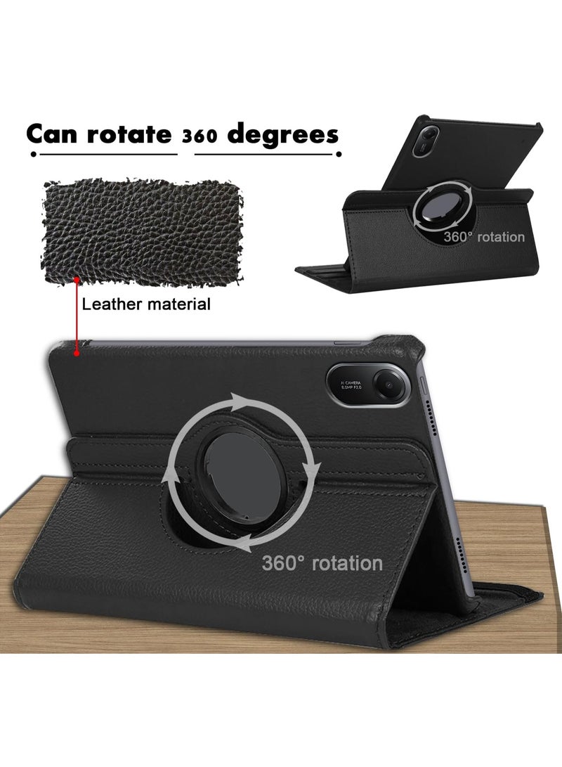 erorex Compatible with Honor Pad X9 and X8 Pro 11.5 Inch 2023 Case Cover Full Coverage Leather PU Flip Case with Rotating Folding Stand Auto Sleep Wake Rugged Black - Image 5