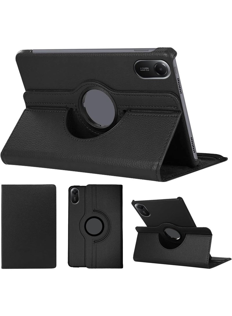 erorex Compatible with Honor Pad X9 and X8 Pro 11.5 Inch 2023 Case Cover Full Coverage Leather PU Flip Case with Rotating Folding Stand Auto Sleep Wake Rugged Black - Image 1