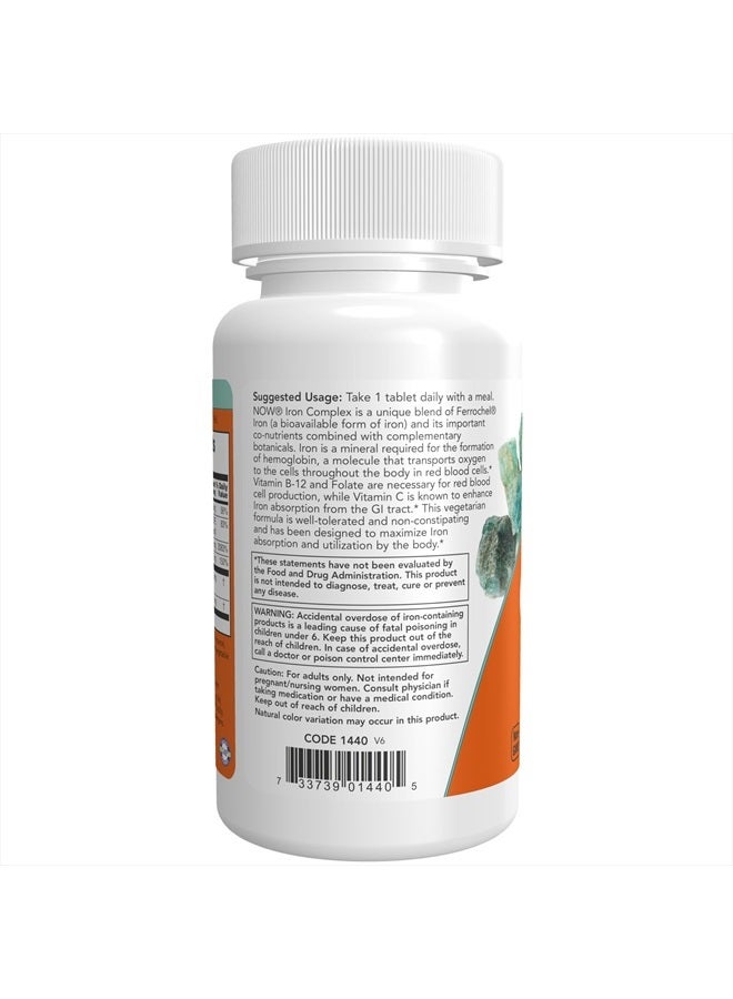 now مكملات، مركب الحديد، غير مسبب للإمساك*، معدن أساسي، 100 قرص - Image 3