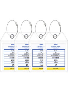 Cruise On Princess Cruise Luggage Tag Holder by Cruise On [4 Pack] Fits All Princess Ships & Tags, Cruise Essentials 2025 & 2026 - Clear Luggage Tags  - Image 1