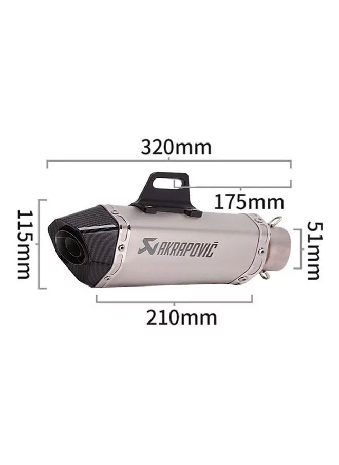 Generic - Motorcycle Sports Exhaust Pipe Carbon Fiber Universal - Image 1