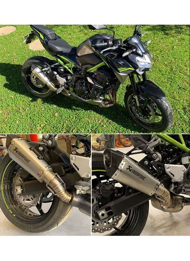 Generic - Motorcycle Sports Exhaust Pipe Carbon Fiber Universal - Image 1