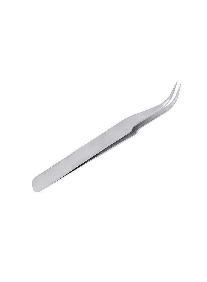 TECHDELIVERS¬Æ Stainless Steel 7A Number Stainless Steel Curved Non-Magnetic Precision Tweezer with Very-Fine Point Bent Tip | Electronic Assembly Tool or False Eye Lashes, Nail Art- Manicure 1 Piece - Image 1