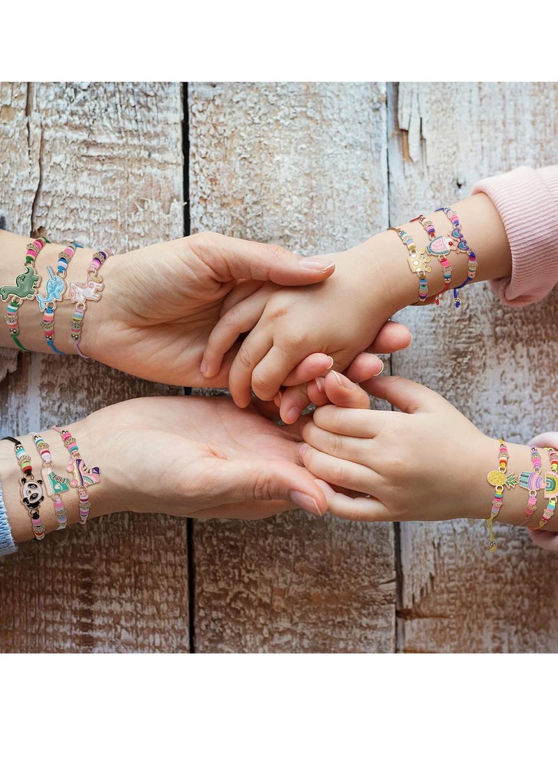 سيلكفكس أسوار البنات للأطفال ، أسوار صداقة 12 جهاز كمبيوتر شخصي يونيكورن ، لطيف قابل للتعديل مصنوع يدويا متعدد الألوان المنسوجة تتظاهر باللعب سوار لحفلة عيد ميلاد الأطفال - Image 4