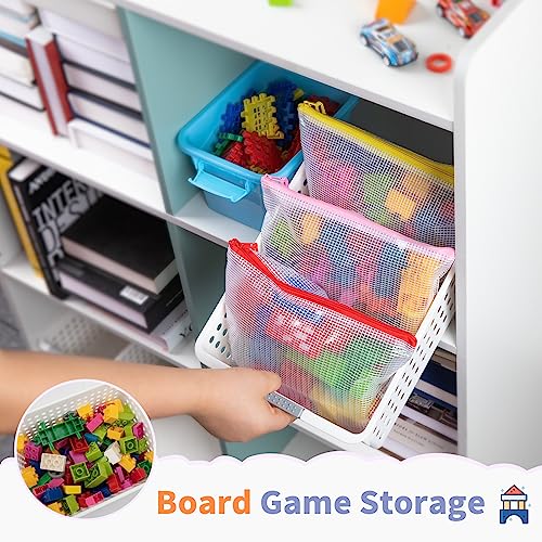 Umriox 48pcs Small Zipper Pouch, Mesh Bags with Zipper, 9.5" x 7.1"/A5 Size 16 Color Pencil Pouches, Storage Bags for Puzzles, Office and Travel Supplies - Image 5