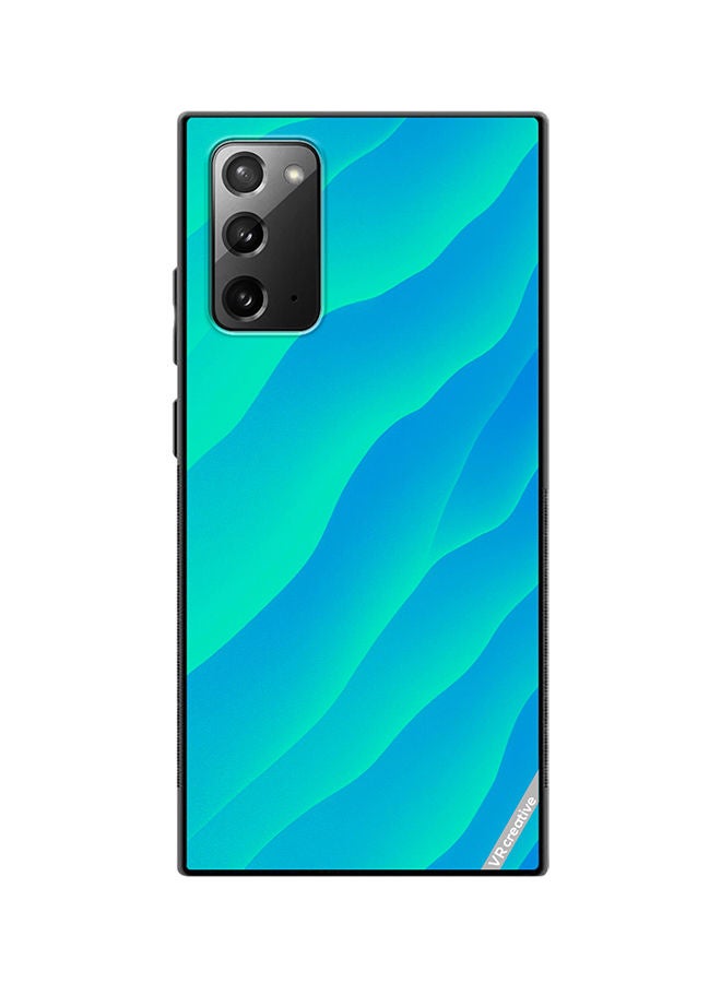 VR CREATIVE Protective Case Cover For Samsung Galaxy Note20 5G Blue Abstract2 Design Multicolour - Image 1