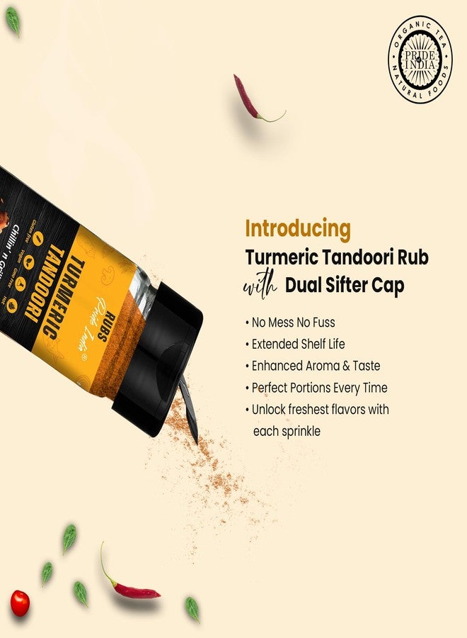 Pride of India Turmeric Tandoori Rub | Bold Smoky Golden Flavor | Gourmet Indian Spice Blend | Ideal for Marinating, Seasoning & Grilling | Includes Dual Sifter Cap | Vegan, Gluten-Free, Non-Bioengineered | 2.3 oz - Image 4