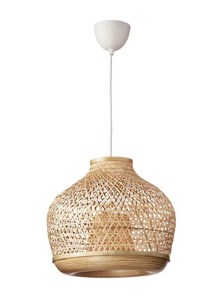 IKEA (イケア) Handmade Bamboo Pendant Lamp 45cm - Image 1