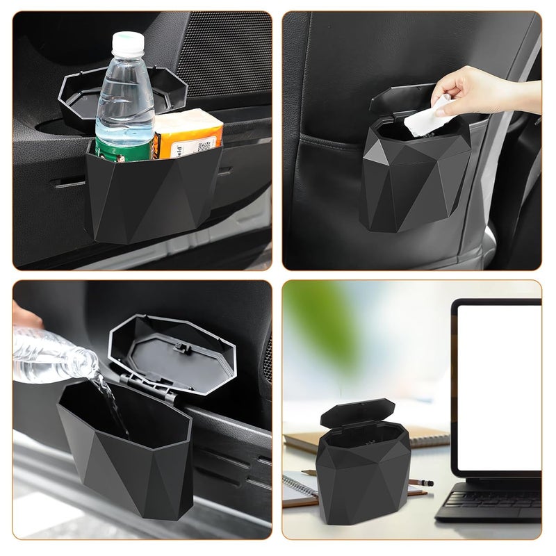 Wontolf Mini Car Trash Can with Lid - Image 3
