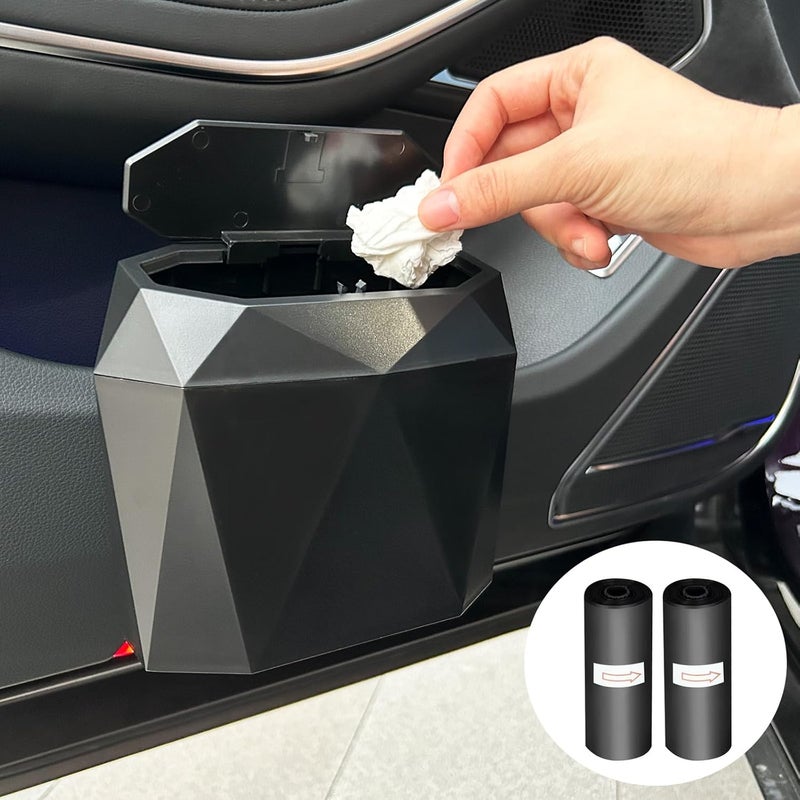 Wontolf Mini Car Trash Can with Lid - Image 1