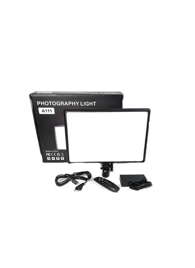 شوبي LED Light Panel Video Camera Lighting Panel A111 Photography Light with Remote 3200-6000K Adjustable with Stand 