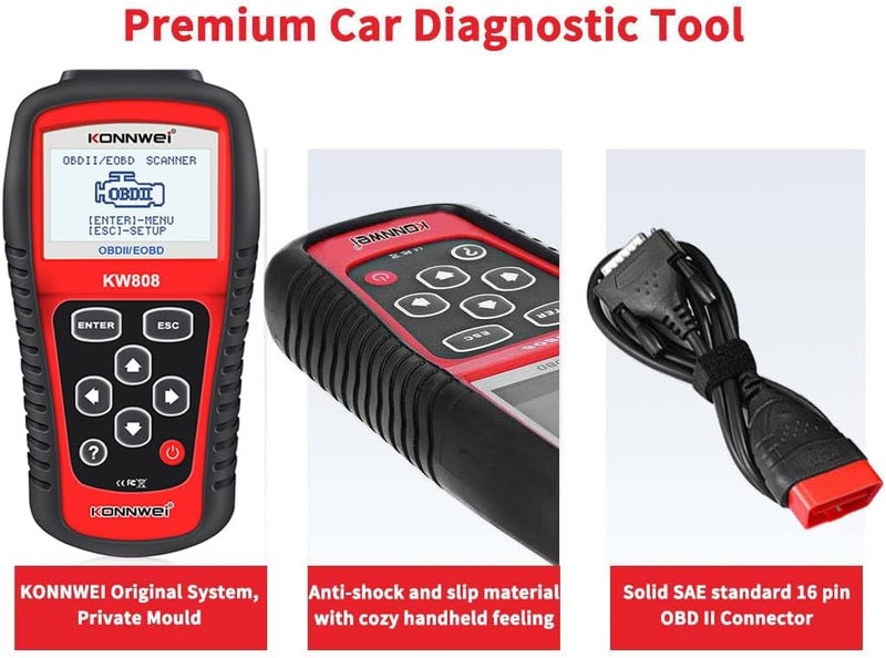 Konnwei Bluetooth Car Diagnostic Scanner – Wireless OBD2 Code Reader for iOS & Android – Fast Engine Light Check & Real-Time Monitoring – Smart Automotive Fault Code Tool – Easy DIY Setup  - Image 2