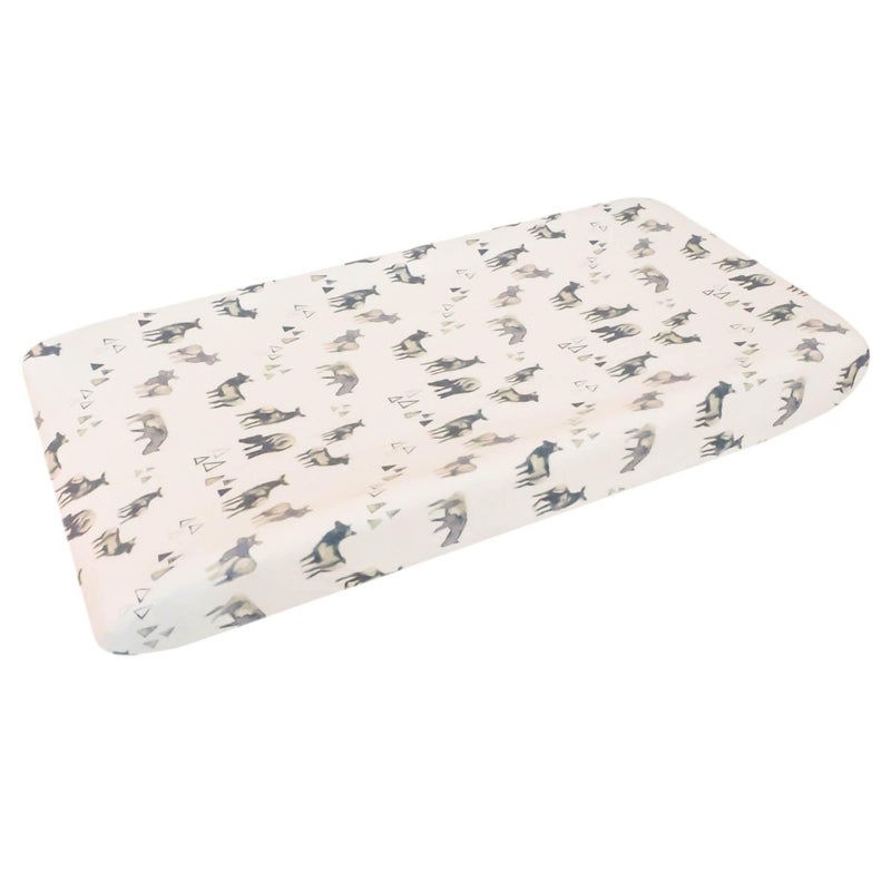Copper Pearl Premium Knit Changing Pad Cover Soft Stylish and Universal Fit for All Standard Diaper Changing Pads Trendy Design Changing Pad Covers Cody - Image 2