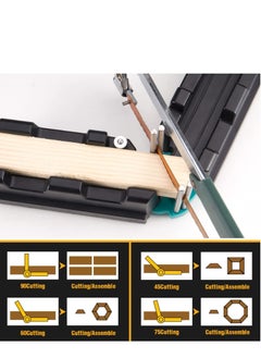 Generic 2 in 1 Mitre Measuring Cutting Tool Measuring and Sawing Mitre Angles Cutting Tool Precise Miter Saw Protractor 85-180° Bevels Cutting Tool Miter Gauge Woodworking Tool  - Image 3