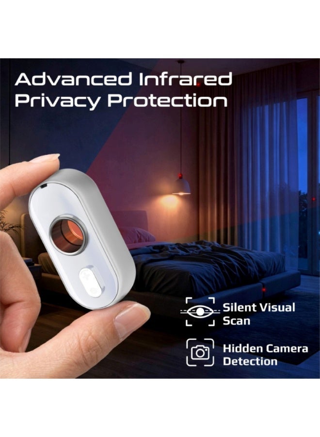 Promate InfraSense Anti-Spy Camera Checking with IR Camera Detection, Optical Lens Filter, Vibration Motion Alarm, Emergency Alert, Flashlight and Rechargeable Battery for Hotels, Airbnb & Travel Security - Image 3