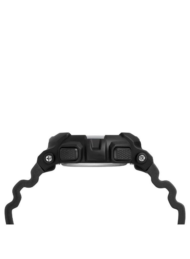 تيميكس ساعة TIMEX النسائية بهيكل من الراتينغ الأسود وسوار سيليكون أسود - Image 2