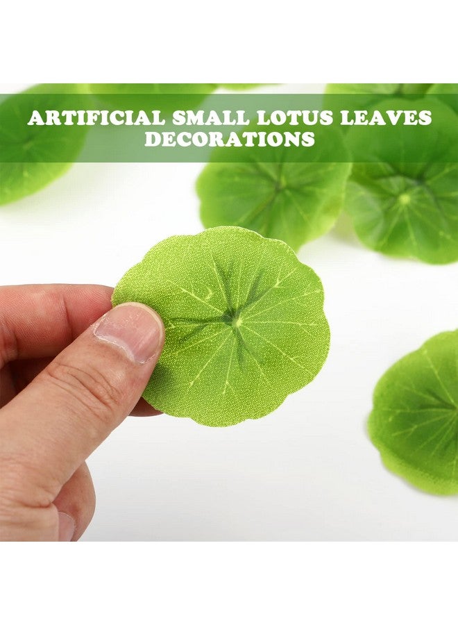 PRETYZOOM PRETYZOOM 30pcs Mini Artificial Floating Foam Lotus Leaves Lily Pads Artificial Foliage Pond Decor for Pond Pool Home Aquarium Decoration (2.36")  - Image 3