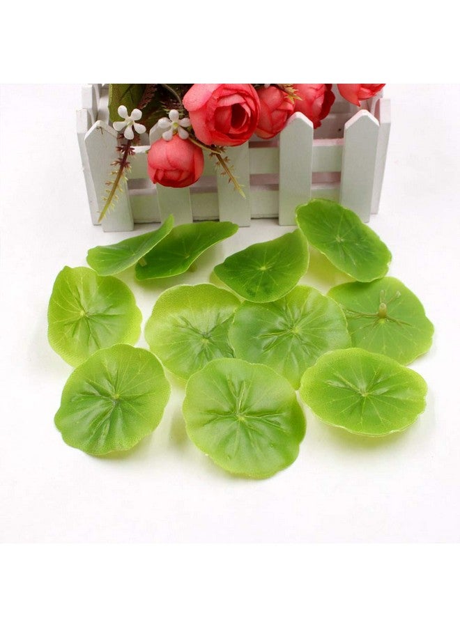 PRETYZOOM PRETYZOOM 30pcs Mini Artificial Floating Foam Lotus Leaves Lily Pads Artificial Foliage Pond Decor for Pond Pool Home Aquarium Decoration (2.36")  - Image 5