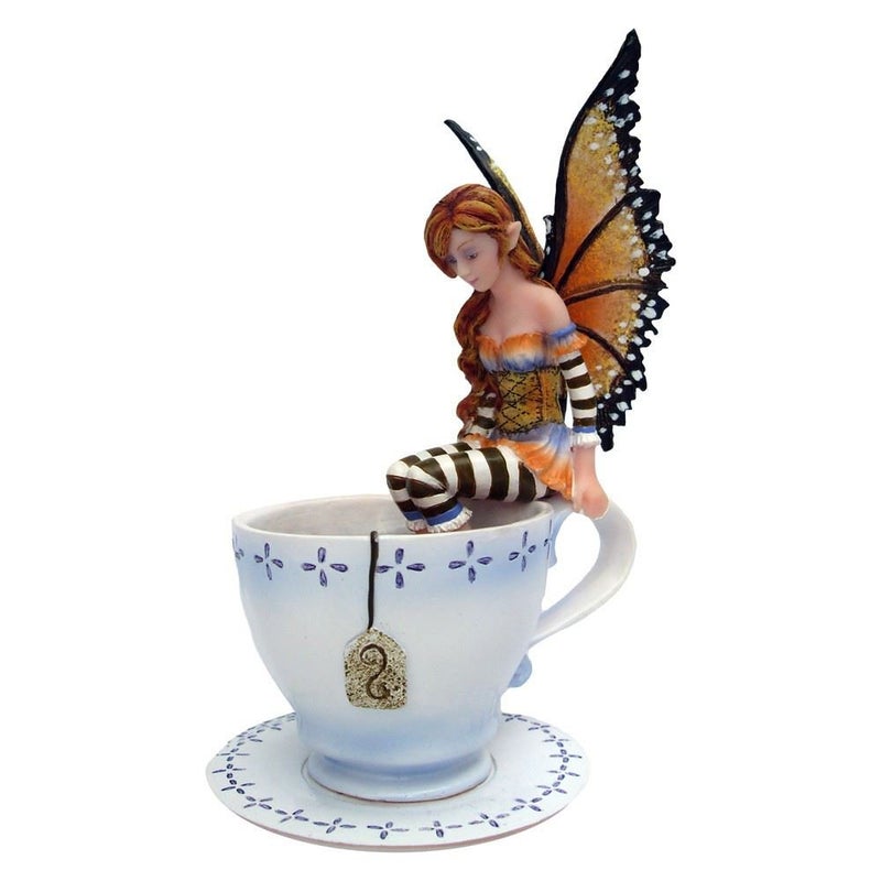 PTC Pacific Giftware PTC 625 Inch Warm Toes Fairy in Tea Cup Mystical Statue Figurine 