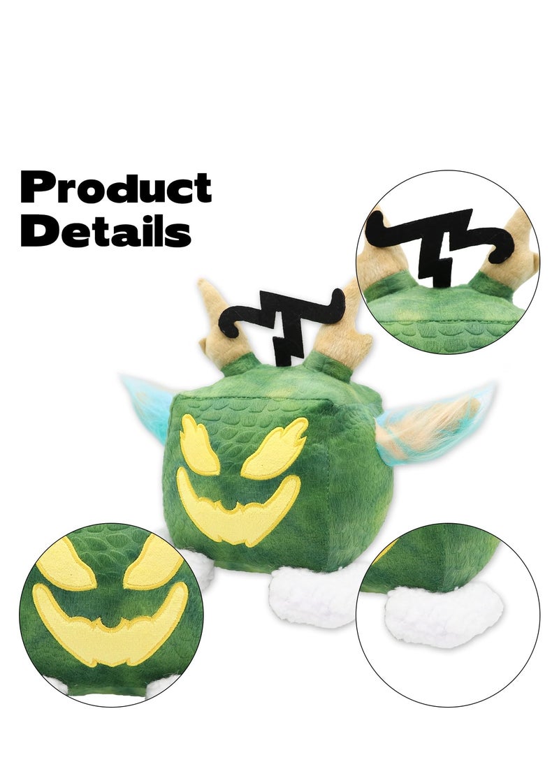 Blox Fruits Plush, 6 inch Blox Plush Plushies Toys Stuffed Animal Plushie Doll, Soft Fruits Hugging Plush Pillow Toy, Collectible Gifts for Kids Fans Aldults Birthday (Dragon) (Green) - Image 3
