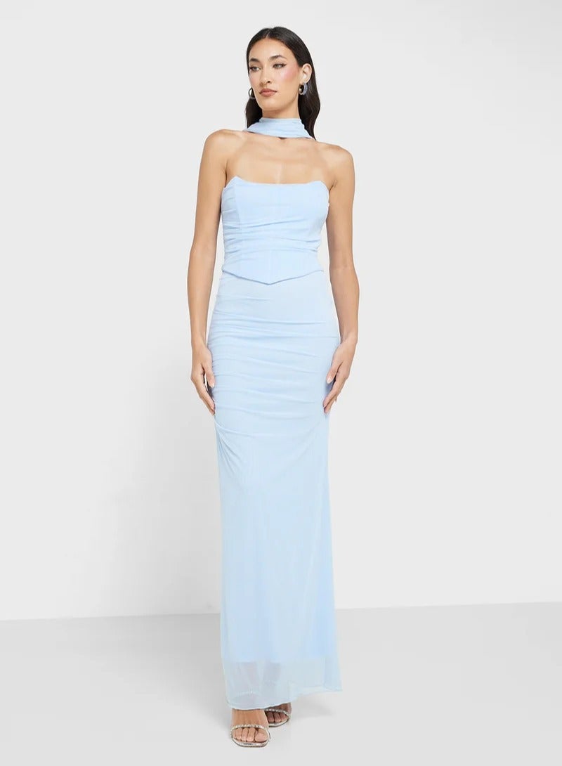 Ginger Corset Bodice Top & Bodycon Skirt Set with Scarf - Image 5