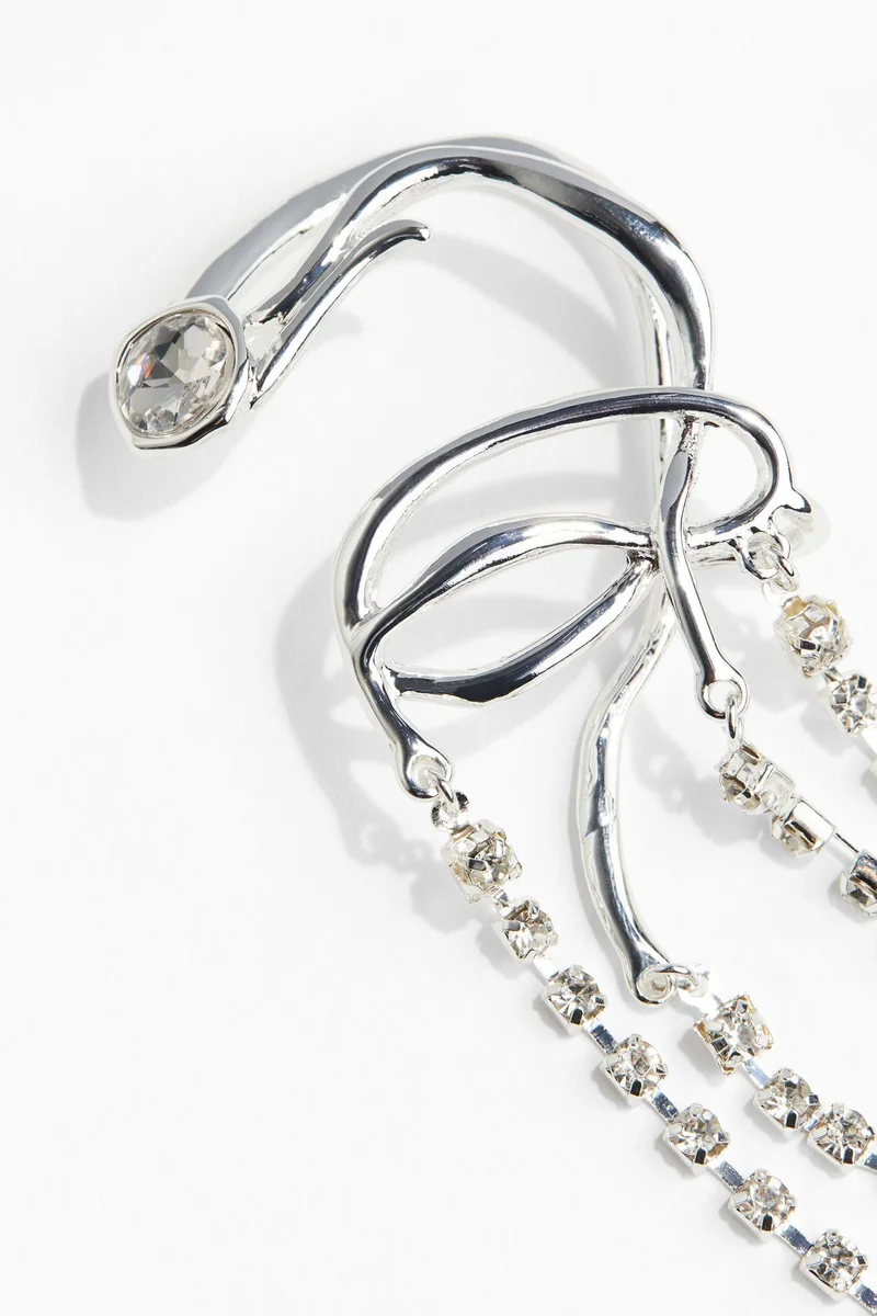 H&M Rhinestone-Pendant Ear Cuff
