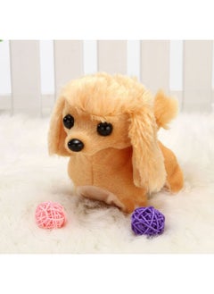 Generic Children's Simulation Toy Electric Dog 1-3 Teddy Bunny Cat Pet Stall Electronic Pet Plush Toy-Color:Rich Dog Yellow  - Image 1