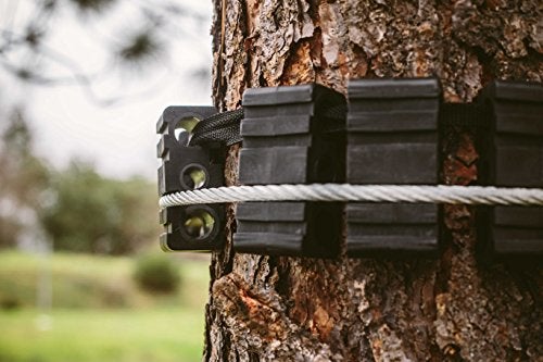 Zip Line Gear ZIPLINEGEAR Tree Saver Block Kit (for 2 Trees), Comes with Adjustable Straps for Trees up to 3FT in Diameter, 16 Heavy Duty Nylon Tree Saver Blocks Protect Tree Bark from Zip Line Cable - Image 4