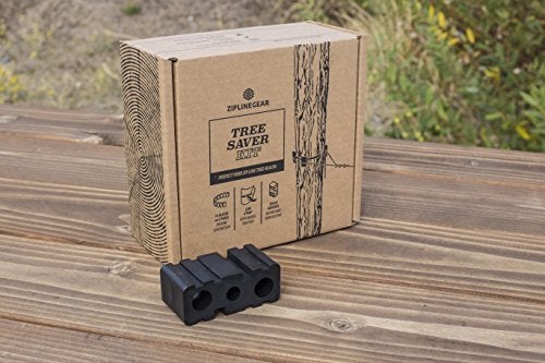 Zip Line Gear ZIPLINEGEAR Tree Saver Block Kit (for 2 Trees), Comes with Adjustable Straps for Trees up to 3FT in Diameter, 16 Heavy Duty Nylon Tree Saver Blocks Protect Tree Bark from Zip Line Cable - Image 1