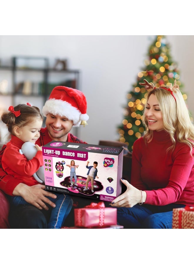 Altheqa Dance Mat Toys for 3-12 Year Old Kids,Electronic Dance Pad with Light-up 6-Button & Wireless Bluetooth, 5 Game Modes Princess Dancing Mat, Birthday Xmas Gifts for 3 4 5 6 7 8 9 10+ Year Old Girls (Style: Princess Pattern) - Image 2