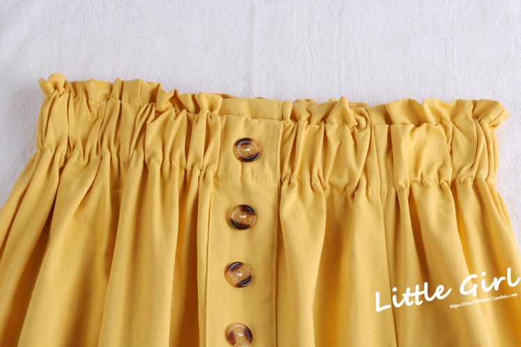 Spring/Summer 2023 New Slimming Solid Color All-Match Loose Waist Casual Loose Mid-Length Workwear Skirt for Children Green - Image 2