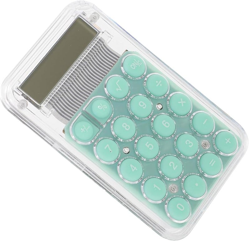 Green Mini Cartoon Calculator 8 Digit Portable For Students Home Office School - Image 1