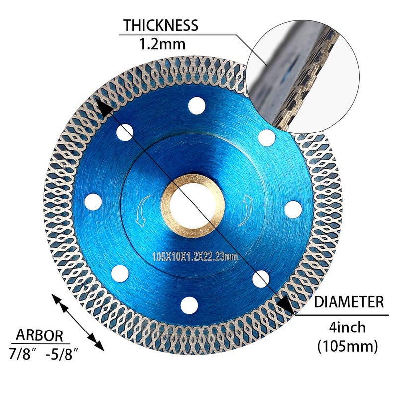 DAPRO 10Pcs/Lot 4" Super Thin Diamond Saw Blades Tile Porcelain Cutting Blade - Image 2