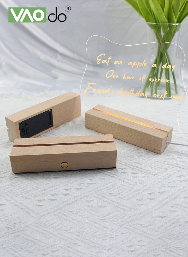 VAOdo Acrylic Note Board Light, LED Bedside Night Light, DIY Note Board Light, Clear Desktop Light, Room Decoration Festival Gift - Image 5