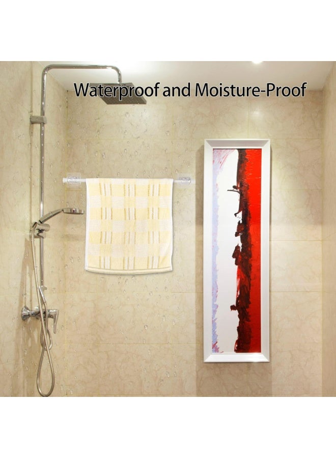 10PCS Self Adhesive Curtain Rod Holder, No Drill Curtain Rod Brackets, Nail Free Adjustable Curtain Rod Hooks, Curtain Rods No Drilling for Windows Home Kitchen Bedroom Hotel (Transparent) - Image 5