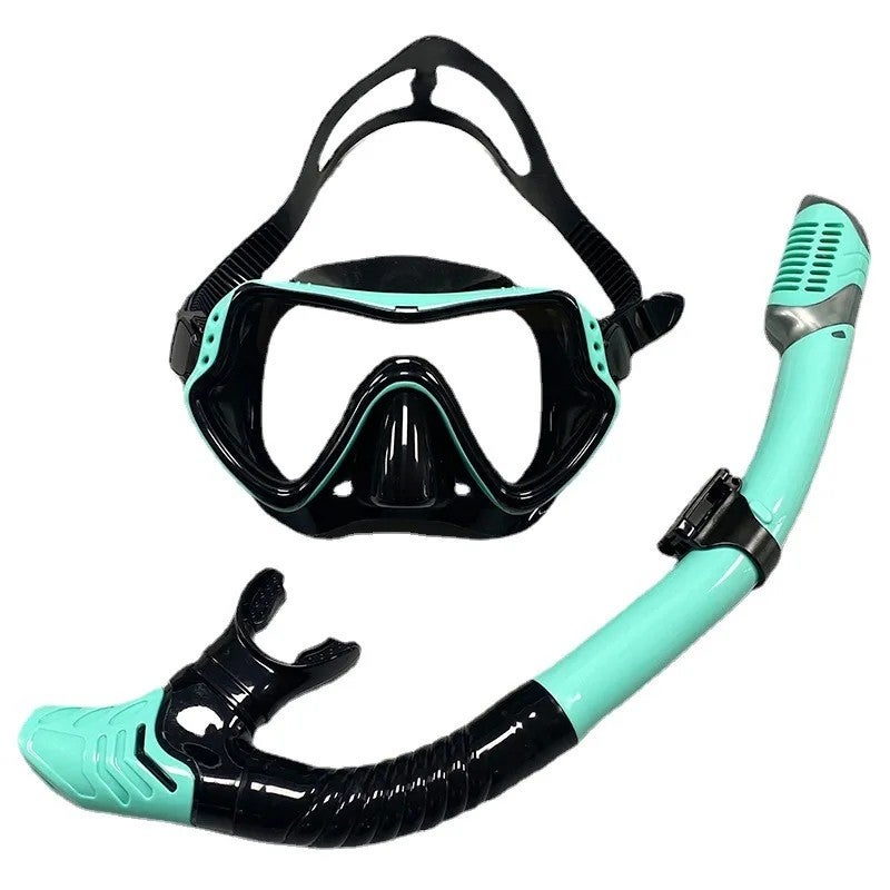 Bluejw Diving Goggles and Snorkel Set for Men Women Adults Large Frame Silicone Mask Tempered Glass Lenses Swimming Snorkeling Mask - Image 2