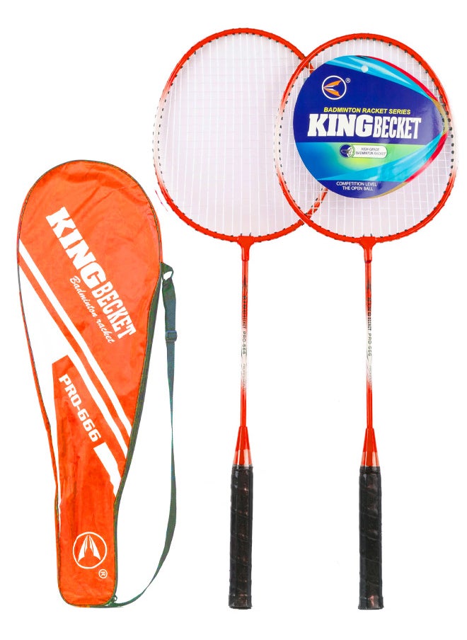 King Becket Badminton Racket Set Orange