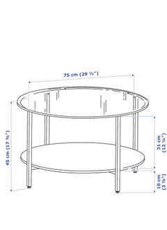 AGD coffee table Black/gray 75x45cm  - Image 4