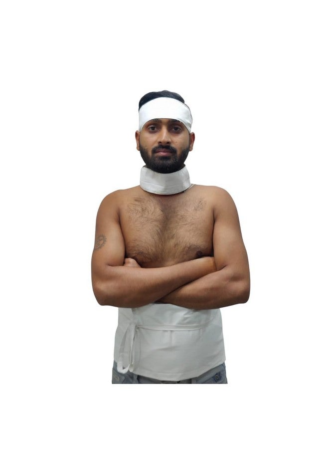Manushya Life Manushya Life | Wet Pack Cotton Patti for Body Detox with VELCRO CLOSURE | Satvic Lifestyle | Set of 3 Strips for Abdomen, Neck and Head | Contains Cotton Cloth Bag and User Manual - Image 3