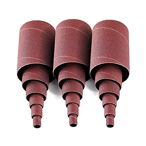 Zivisk Aluminum Oxide Spindle Sanding Sleeves, 4.5 Inch Length 80/120/240 Assorted Grit (18 Pack) - Image 3
