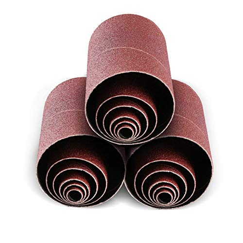 Zivisk Aluminum Oxide Spindle Sanding Sleeves, 4.5 Inch Length 80/120/240 Assorted Grit (18 Pack) - Image 1