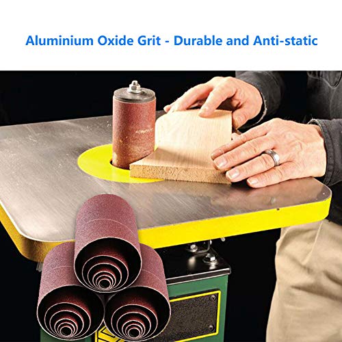 Zivisk Aluminum Oxide Spindle Sanding Sleeves, 4.5 Inch Length 80/120/240 Assorted Grit (18 Pack) - Image 5