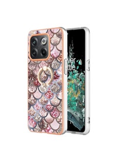 Case Cover For For OnePlus 10T 5G / Ace Pro Electroplating IMD TPU Phone Case with Ring(Pink Scales)