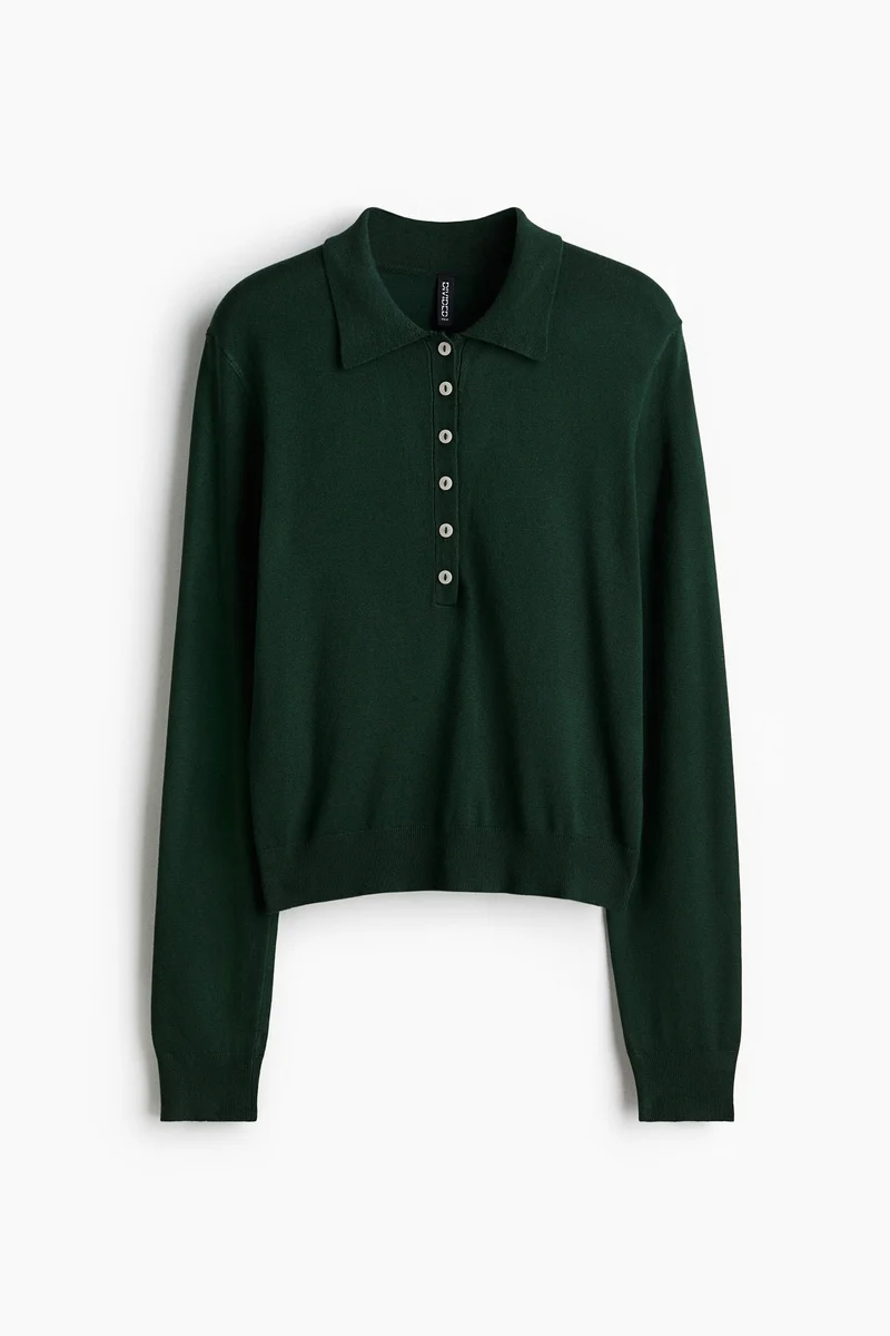 H&M Long-sleeved polo shirt