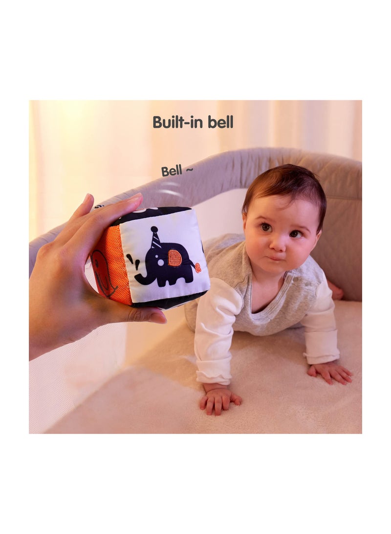 Zikra 4 Packs Baby Soft Hanging Rattle High Contrast Toys, Black and White Infant Toys 0 3 6 to 9 Months for Newborn, Baby Hanging Stroller Toy for Toddlers, Soft Sensory Rattles Toys Gift with Wind Chime - Image 4