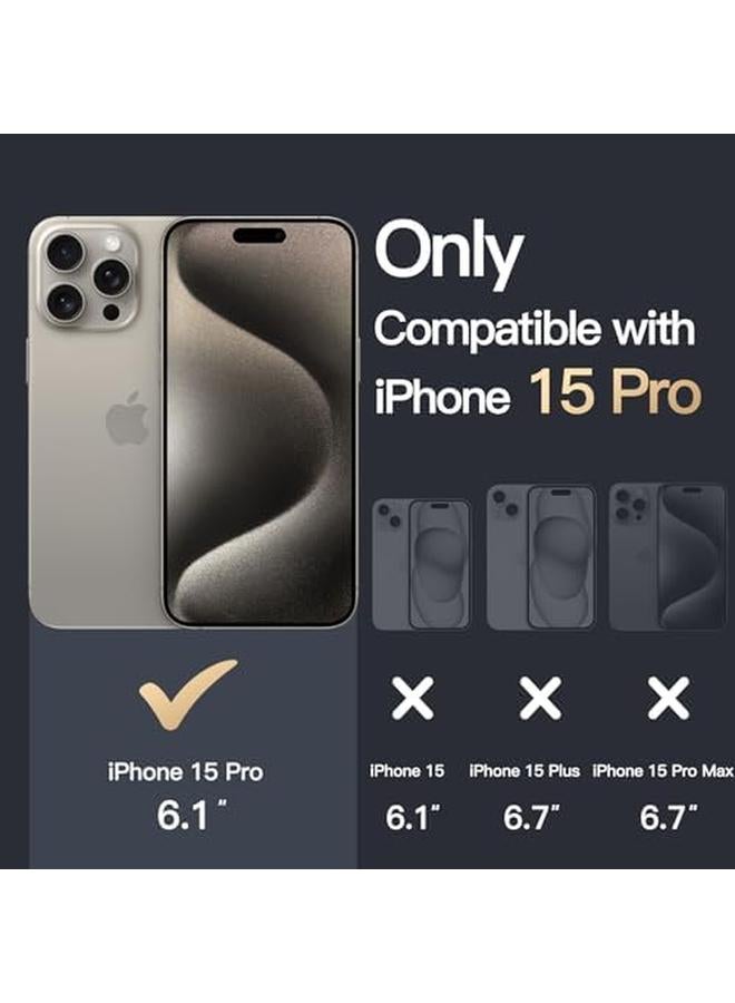 Jetech Magnetic Case For Iphone 15 Pro 6.1 Inch Compatible With Magsafe Wireless Charging Shockproof Phone Bumper Cover Anti Scratch Clear Back Clear - Image 2