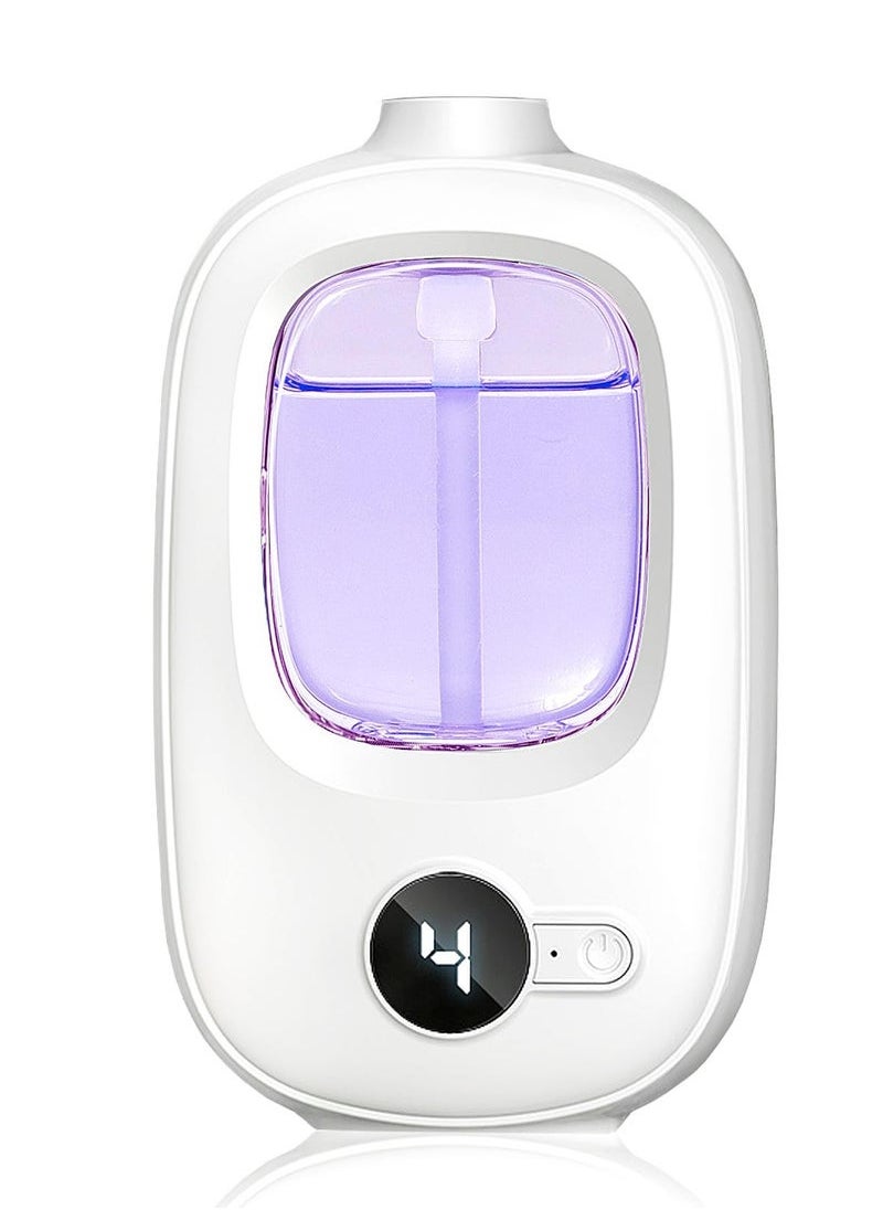 Captaintech Wall Mounted Essential Oil Diffuser, 50ml Lavender Aroma Oils Refill, Rechargeable 4 Modes Ultrasonic Atomization Aromatherapy Humidifier, Wireless Air Freshener for Home Large Room Bathroom  - Image 1