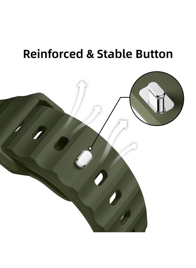 Suitisbest Sport Bands Compatible with Apple Watch Ultra Band 49mm 45mm 44mm 42mm for Men, Soft Silicone Wristbands Waterproof Replacement Strap for iWatch Series 8 7 6 5 SE Ultra, 2 Packs - Image 3